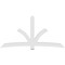 Ekena Millwork Davenport Architectural Grade PVC Gable Bracket, 108"W x 54"H x 4"D x 6"F, 12/12 Pitch GBP108X54X0406DAV00 - alternate 3